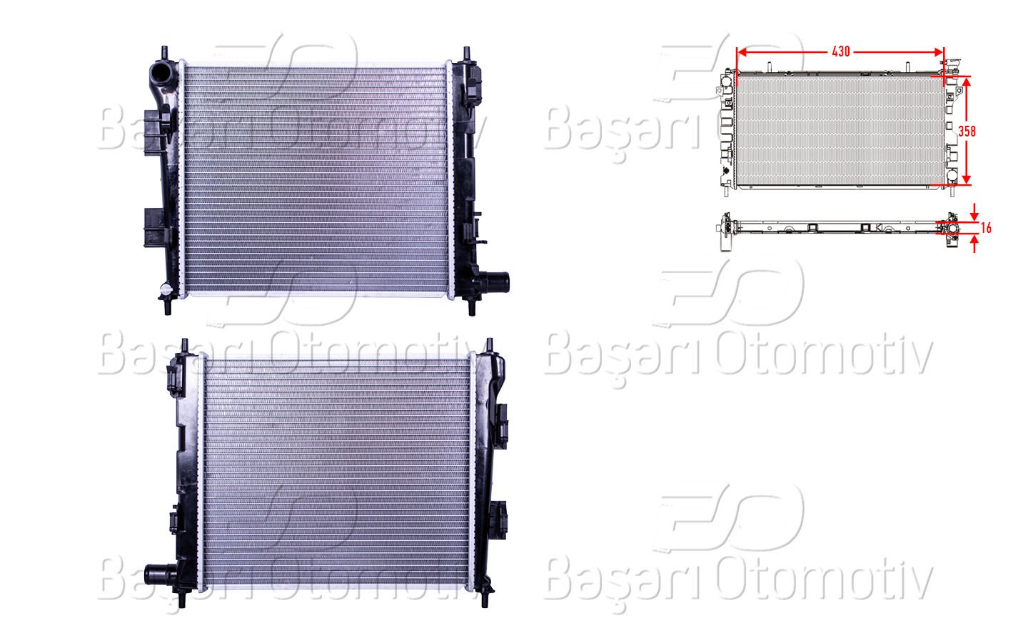 Su Radyatoru Brazıng Mt 430X358x16 Hyundaı I10 2 (Ba)  25310