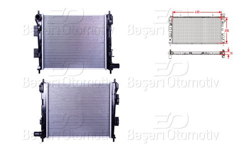 Su Radyatoru Brazıng Mt 430X358x16 Hyundaı I10 2 (Ba)  25310