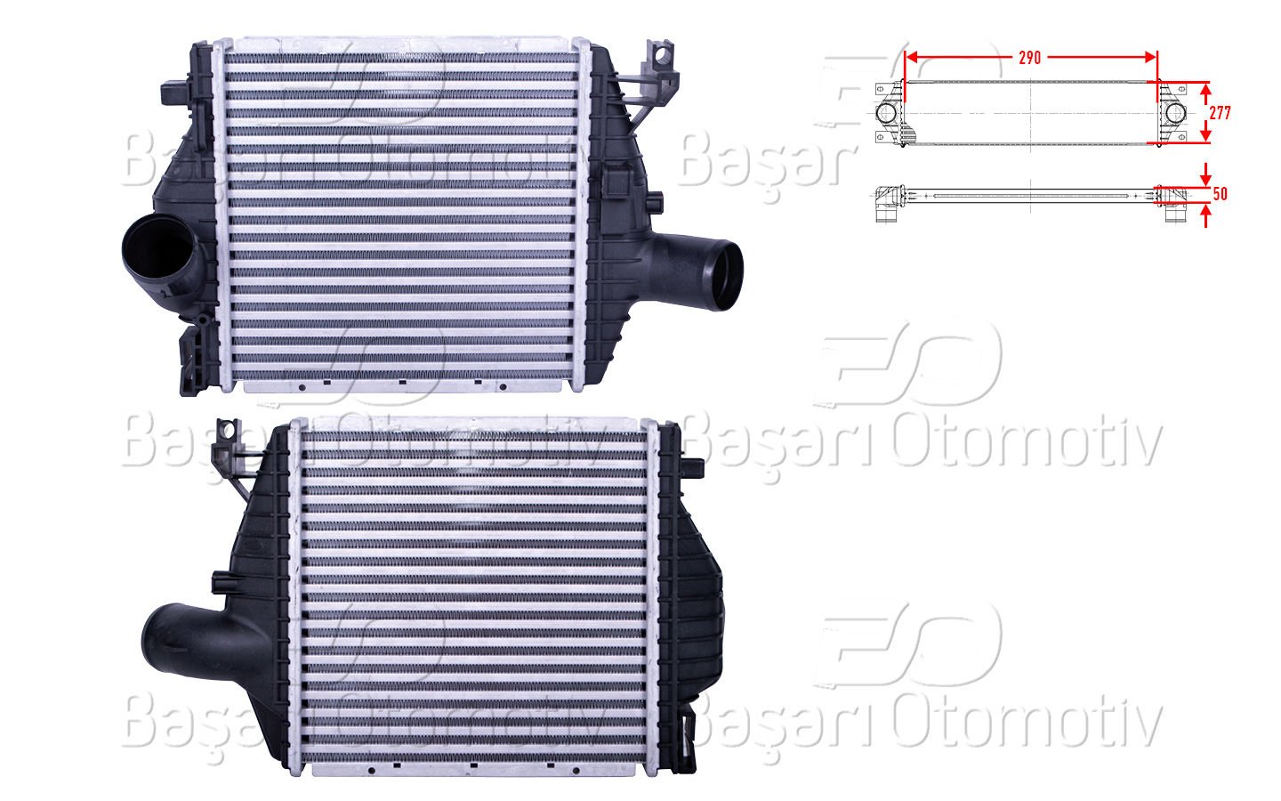 Turbo Radyatoru (Intercooler) 290X277x50 Mercedes 6385012901