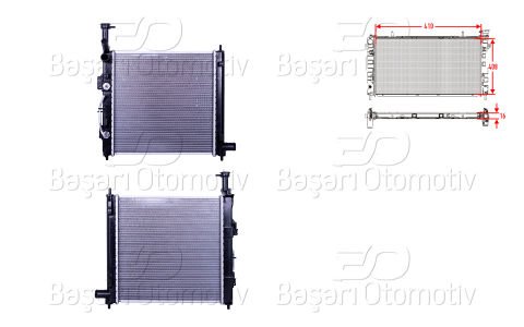 Su Radyatoru Brazıng At 410X408x16 Kıa Pıcanto (Ja) 1. 25310