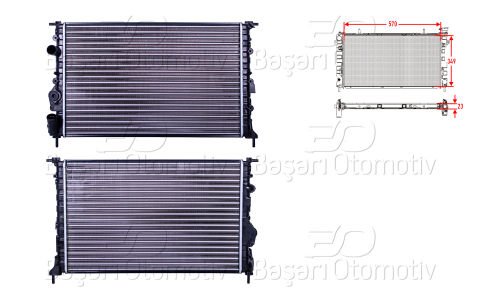 Su Radyatoru Mekanık Mt 570X349x23 Renault Megane 95-2 RA287