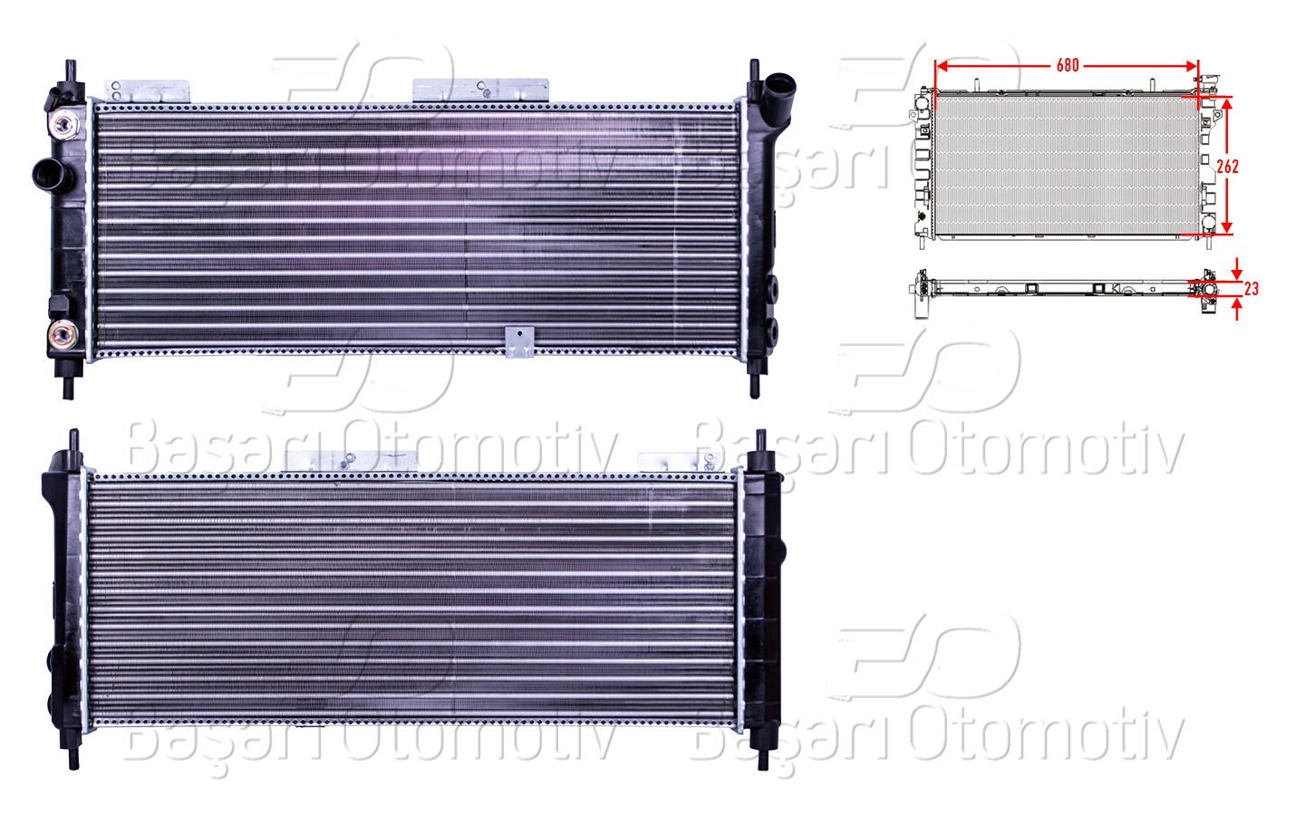 Su Radyatoru Mekanık At 680X262x23 Opel Corsa 1.4 1. 1300153