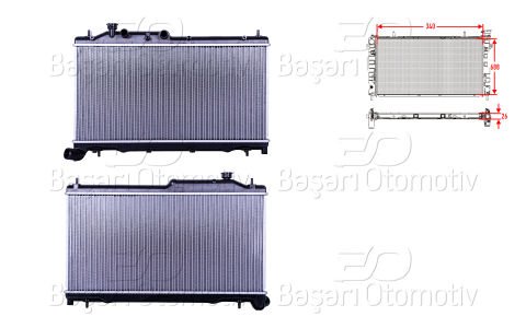 Su Radyatoru Brazıng Mt 340X688x26 Subaru Forester (Sh 45119