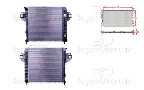 Su Radyatoru Brazıng At 508X508x26 Jeep Cherokee  52079729AA