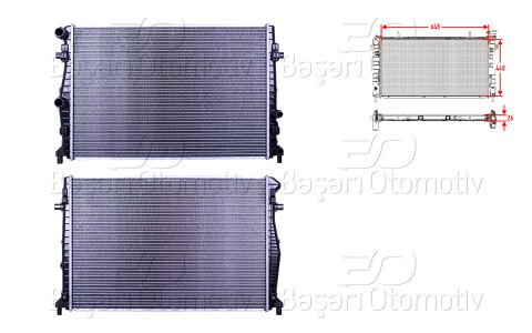 Su Radyatoru Brazıng Mt-At 648X448x26 Mm Audı A3 5Q0121251EA