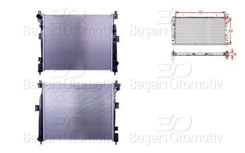 Su Radyatoru Brazıng Mt 636X518x26 Jeep Grand Che 68273308AA
