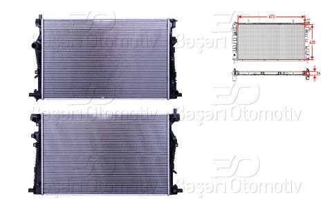 Su Radyatoru Brazıng Mt 673X428x26 Jeep Cherokee  68284108AA
