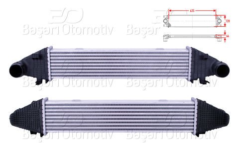 Turbo Radyatoru (Intercooler) 625X128x64 Mercedes 2045000100