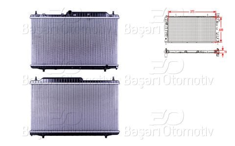 Su Radyatoru Brazıng Mt 375X688x16 Chery Alıa 1.6 11-12 [A21]