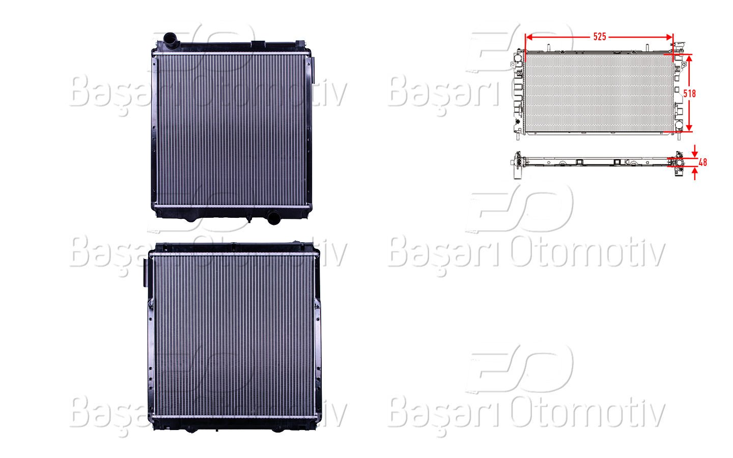 Su Radyatoru Brazıng Mt 525X518x48 Mıtsubıshı Cante ME403820