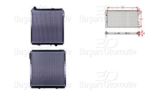 Su Radyatoru Brazıng Mt 525X518x48 Mıtsubıshı Cante ME403820