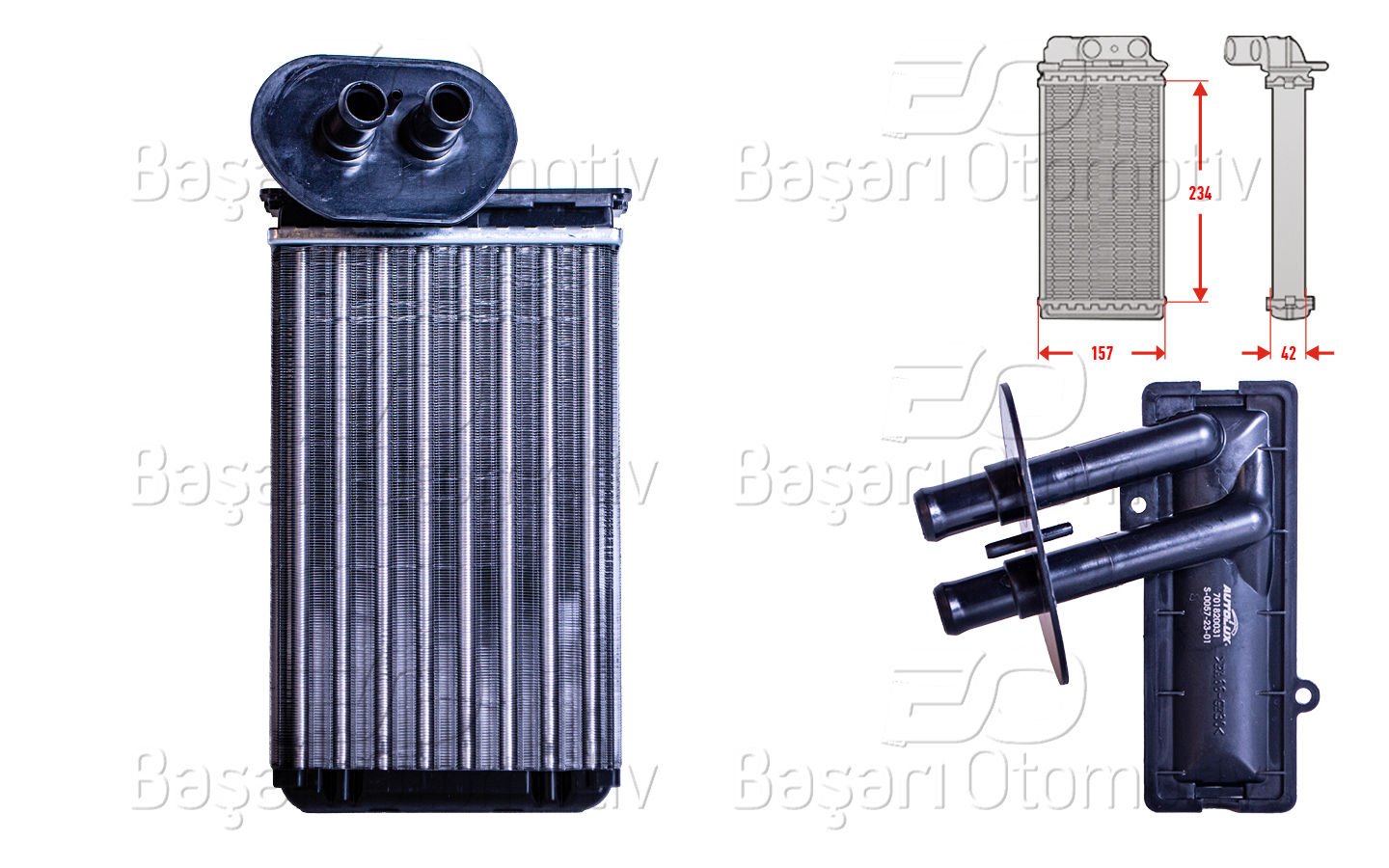 Kalorıfer Radyatoru Mekanık 235X157 Mm Vw T4 Wıth  701820031