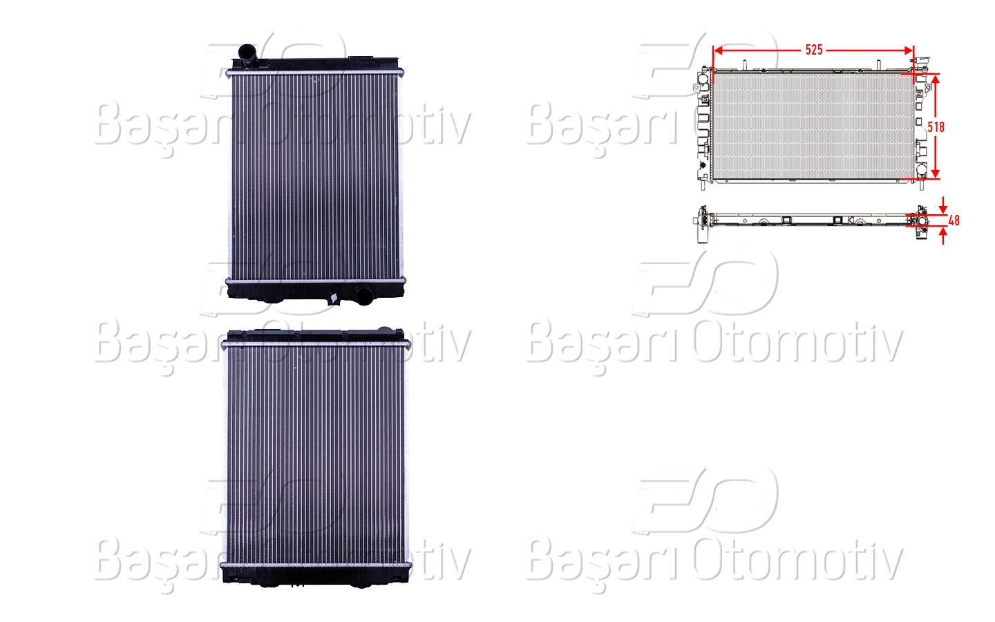 Su Radyatoru Brazıng Mt 428X525x48 Mıtsubıshı Canter 711 3.0 D [ME413765]