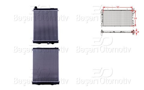 Su Radyatoru Brazıng Mt 428X525x48 Mıtsubıshı Canter 711 3.0 D [ME413765]