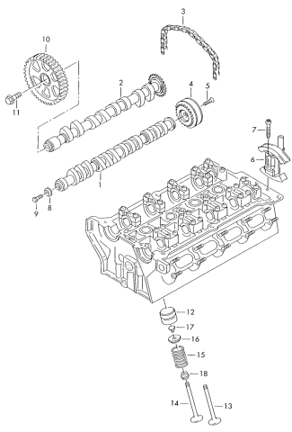 Estaş Eksantrik Mili Eksoz Passat - Audi A6 2.0 ALT 06B109022B