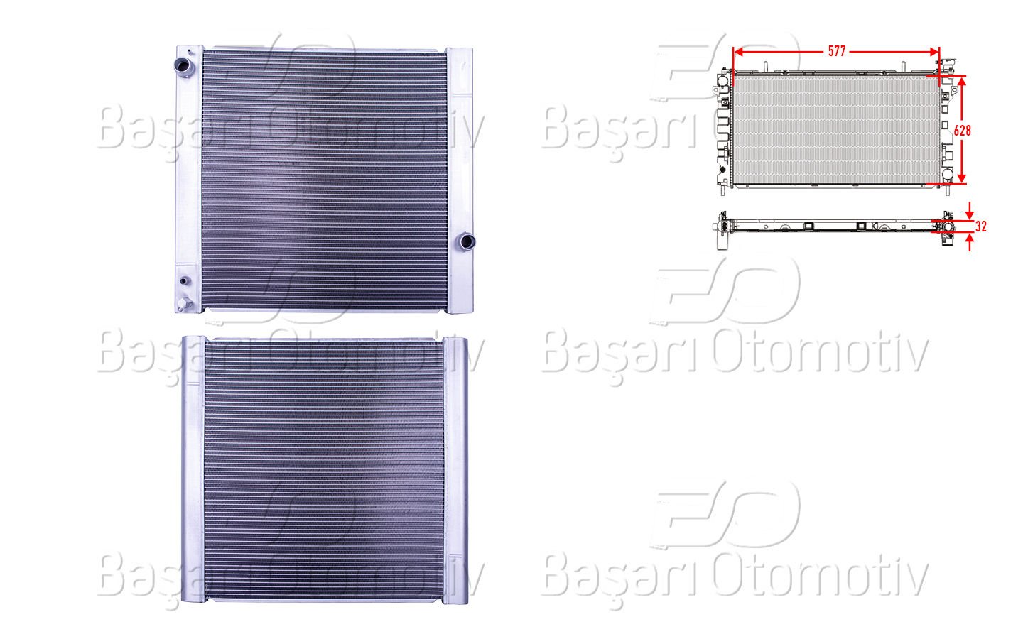 Su Radyatoru Brazıng Mt 577X628x32 Land Rover Rang PCC000850