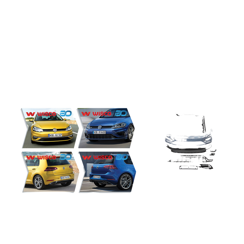 Tampon Seti Komple (Ön-Arka-Yan) VW Golf 7.5 R 2017-2020 5G0807217 5G0807221