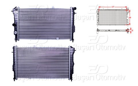 Su Radyatoru Mekanık At 617X368x32 Opel Vectra A 1.8 1300133