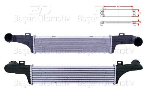 Turbo Radyatoru (Intercooler) 625X127x64 Mercedes 2045000500