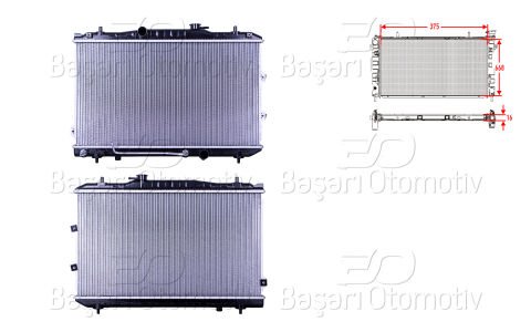 Su Radyatoru Brazıng At 375X668x16 Kıa Cerato (Ld)1.6  25310