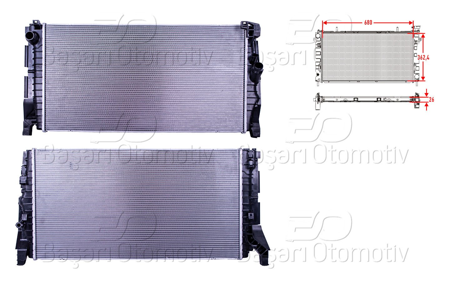 Su Radyatoru Brazıng Mt 680X362,4X26 Mını Cooper 17118645783