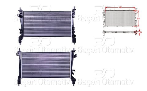 Su Radyatoru Mekanık Mt 630X319x26 Mm Cıtroen Kombı  1330.V0