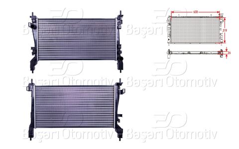 Su Radyatörü Mekanik Mt 630X319x26 Mm Citroen Kombi 1330.V0