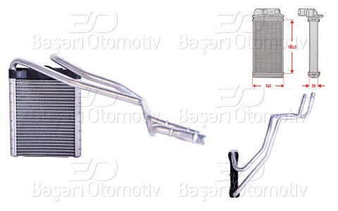 Kalorıfer Radyatoru Brazıng 181X141 Mm Ford Tou AV1118B539AA