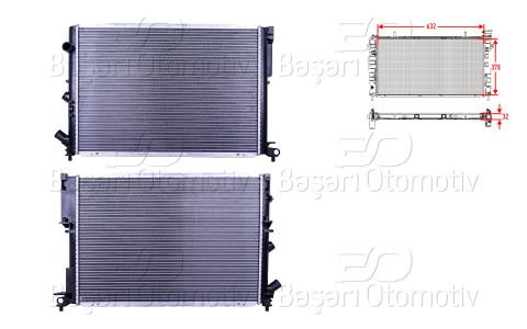 Su Radyatoru Brazıng Mt 634X438x32 Renault Laguna 1.8-2.0-2.2D 93-01/ Espace [7701043411]