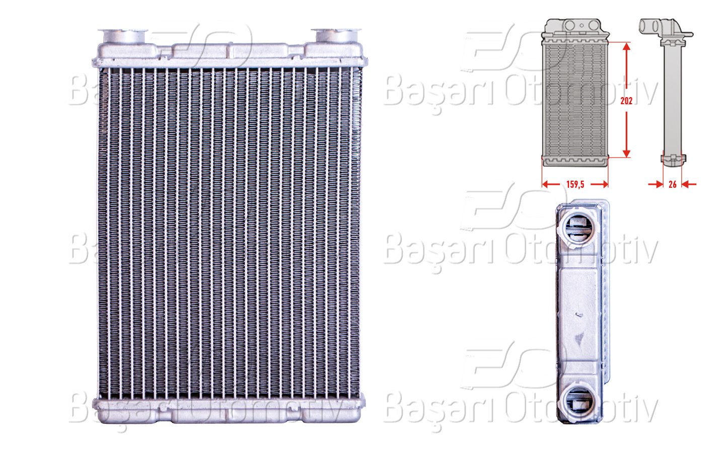 Kalorıfer Radyatoru Brazıng Kelepcelı 200X154 Mm Renau 27115
