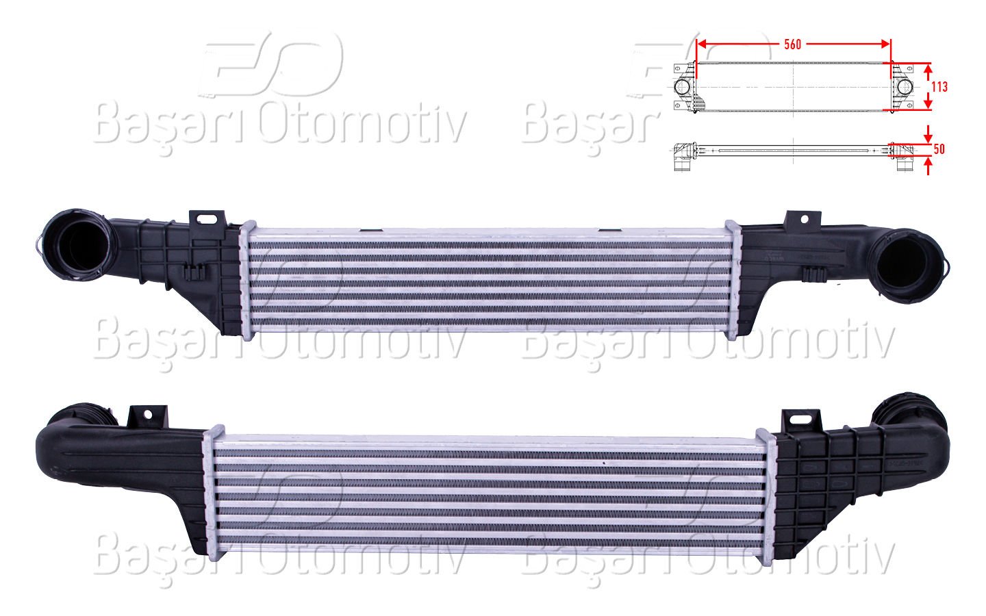 Turbo Radyatoru (Intercooler) 560X113x50 Mercedes 2105001400
