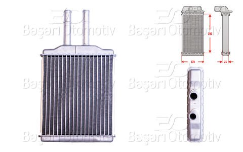 Kalorıfer Radyatoru Brazıng 198X187 Mm Chevrolet Ep 96327370