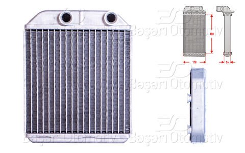 Kalorıfer Radyatoru Brazıng 180X177 Mm Volvo S40 (6 30824478