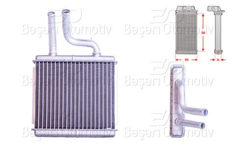 Kalorıfer Radyatoru Brazıng 168X198 Mm Chevrolet Re 96331063