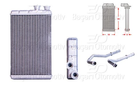 Kalorıfer Radyatoru Brazıng 220X152 Mm Bmw G30,  64119361712