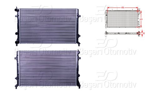 Su Radyatoru Mekanık 654X416 Mm Vw Passat 2.5 12  5C0121251F