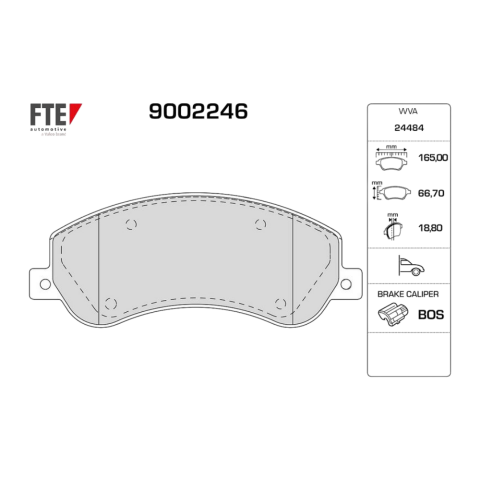 Fte Ön Fren Balatası VW Amarok - Ford Transit V347 2006-2014 2H0698151A