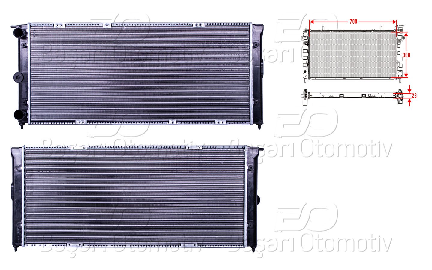 Su Radyatoru Mekanık Mt-At 700X300x23 Vw Passat  321121251AJ