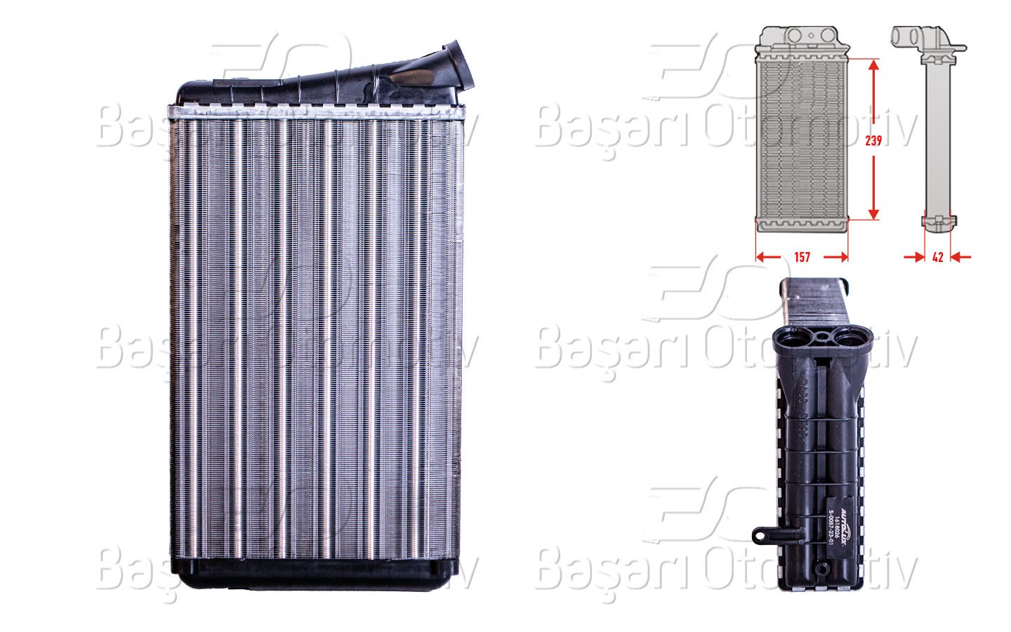 Kalorıfer Radyatoru Mekanık 234X136 Mm Opel Omega B  1618026