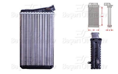 Kalorıfer Radyatoru Mekanık 234X136 Mm Opel Omega B  1618026