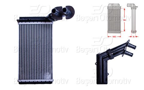 Kalorıfer Radyatoru Brazıng 245X156 Mm Vw Sharan  7M1819030A