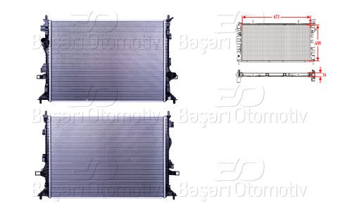 Su Radyatoru Brazıng Mt 672X488x16 Ford Focus 4 ( JX618005BD