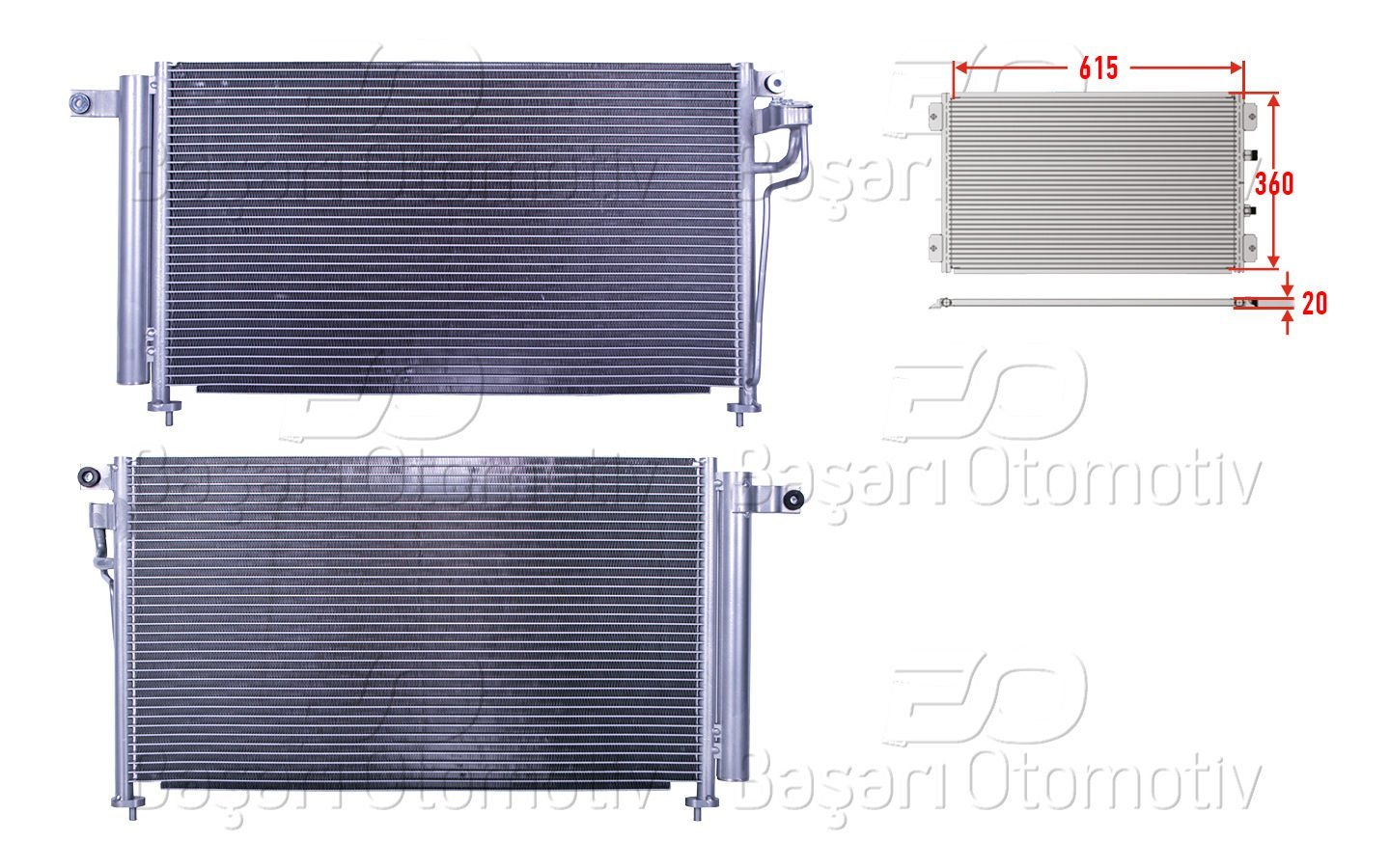 Klıma Radyatoru 615X360x20 Kıa Rıo 2 1.4 1.6 Cvvt 2005 97606