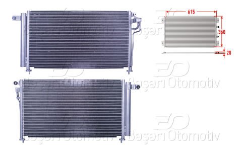 Klıma Radyatoru 615X360x20 Kıa Rıo 2 1.4 1.6 Cvvt 2005 97606