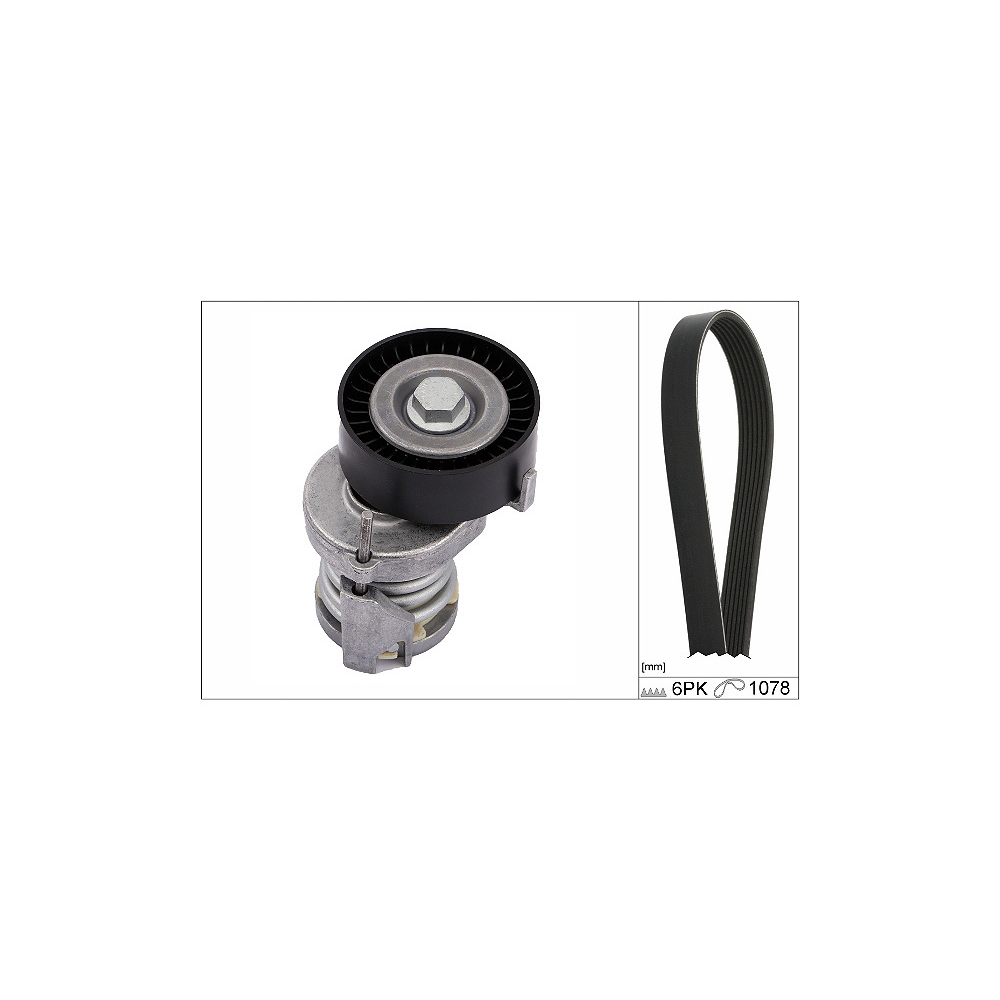 Ina V Kayış Seti VW Polo - Golf 4 - Bora - Cordoba - Fabia AEE-ALM-AFH-AHW-BBY-BKY-BBZ-BCB 1.4 16V-1.6 16V 1994- 030145299F
