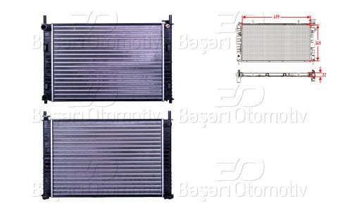 Su Radyatoru Mekanık Mt 499X349x22 Mm Ford Fıesta 2S6H8005AB