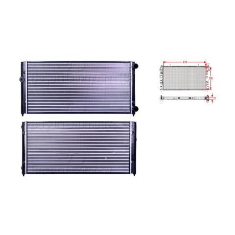 Su Radyatörü Mekanik MT 630x320 mm VW Golf 3 - Vento 1.9 - 2.0 1991- 1140013