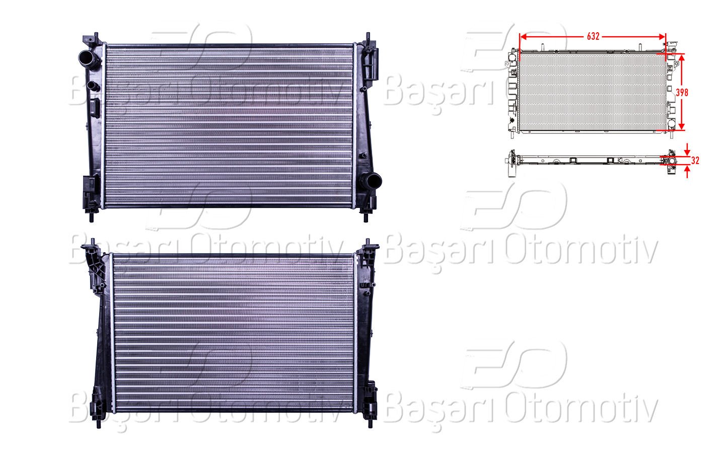 Su Radyatoru Mekanık Mt 632X398x32 Opel Corsa D 1.3  1300415