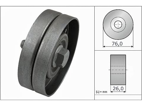 V KAYIS GERGI RULMANI - (76 mm)(DEMIR)-DUZ