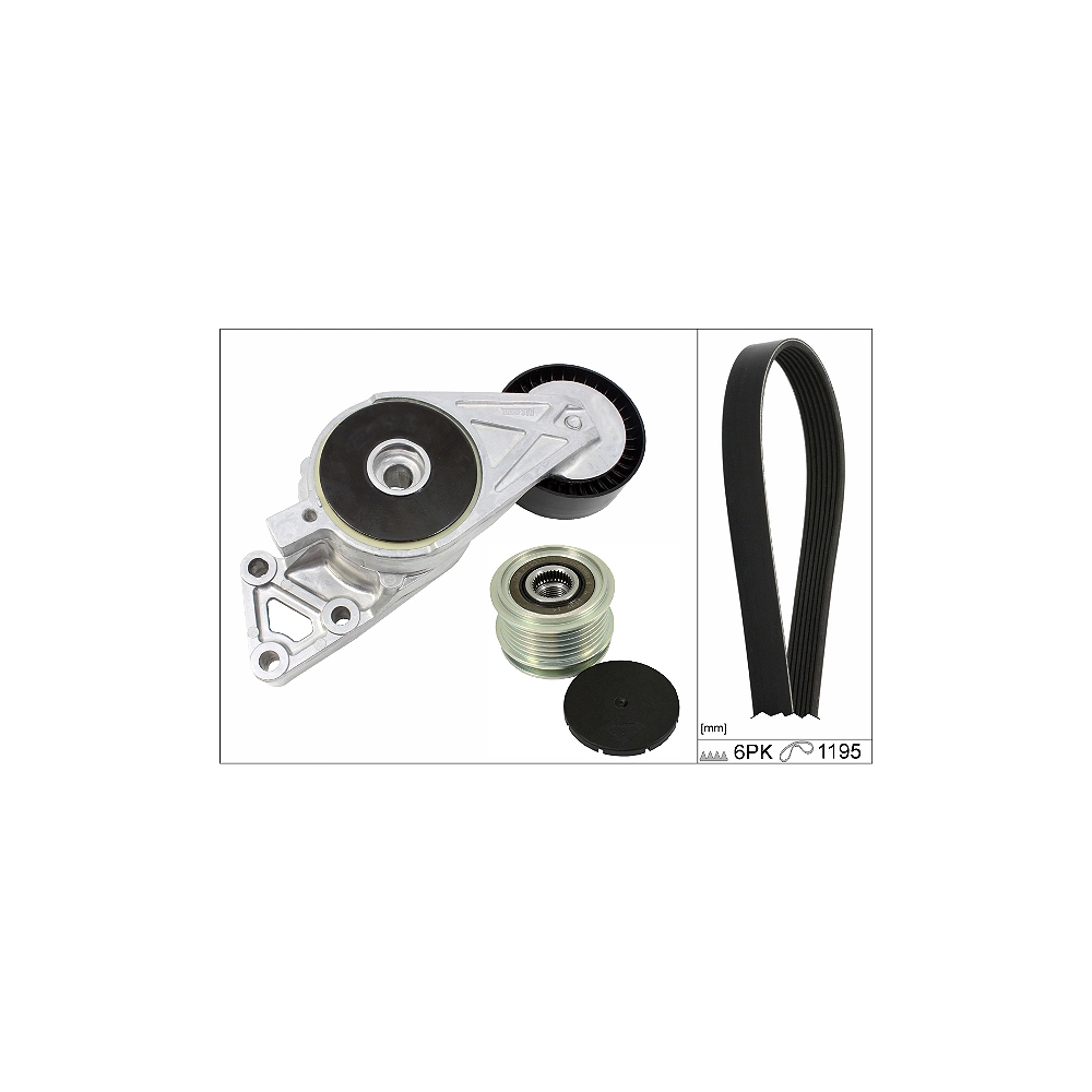 Ina V Kayış Seti VW Golf 4 - Golf 5 - Bora - Jetta - Passat - Audi A3 - Seat Leon 1.6-2.0 FSI 1997-2009 06A903315E